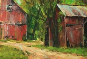 'Between The Barns' 8X12 Oil