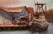 'Wanchese Wharfs' 10X15 Oil