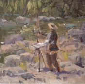 'Melanie Thompson Vs. Oak Creek' 8x8 Oil on Linen