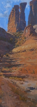 'Towers And Watersheds' 36x12 Oil on Linen