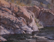\'The Jumping Rock\' 12x15 Oil on Linen