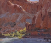 'A Break in the Canyon Walls' 4x5 Oil on Linen