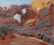 'Double Arch Sunset' 10x12 Oil on Linen