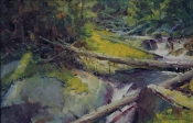 \'In To The Gorge\' 12X18 Oil on Linen