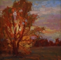 'Sunset at Balducci' 12X12 Oil on Linen