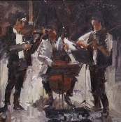 'Aspen Trio' 12x12 Oil on Linen