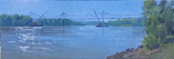 'The New Bridge' 8x24 Oil on Linen