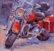 \'Ready to Ride\' 12x12 Oil on Linen