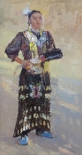 'Jibwee Noblewoman' 16x8 Oil on Linen
