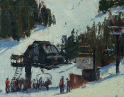 'Spring Skiing' 8X10 Oil