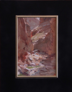 'Side Canyon Trickle' 12x8 Oil on Linen