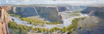 'Canyon De Chelly' 8x24 Oil on Linen
