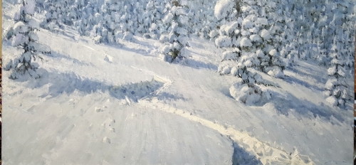 'First Tracks' 24x48 Oil on Linen