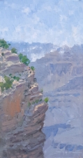 'Pima Point Cliffs' 12x6 Oil on Linen
