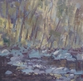 'Shady Creek' 8x8 Oil on Linen