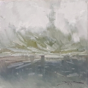 'Through The Mist' 6x6 Oil on Linen