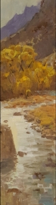 'Virgin River Sparkle' 16x4 Oil on Linen