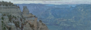 'Yaki Point Silhouette' 6x18 Oil on Linen