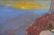'Cedar Ridge Sunrise' 8x12 Oil on Linen