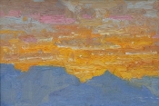 \'Sunrise over Vishnu\' 6x10 Oil on Linen
