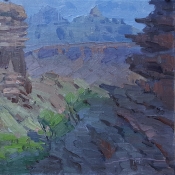 'Cliff View' 6x6 Oil on Linen