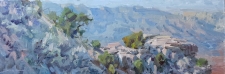 'North From Lipan Point' 6x18 Oil on Linen