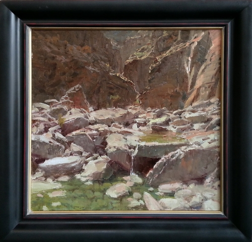 'Canyon Trickle' 24x24 Oil on Linen