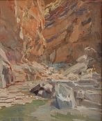 'Side Canyon Shapes' 12x10 Oil on Linen