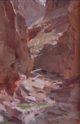 'Side Canyon Trickle' 12x8 Oil on Linen
