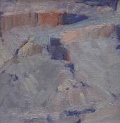 'Inner Canyon Shapes' 8x8 Oil on Linen