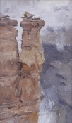 'Mather Point Pillar' 10x6 Oil on Linen