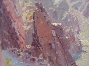 'River Trail Rocks' 12x16 Oil on Linen