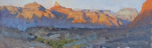 '15/18 Sunset On Zoroaster' 4x12 Oil on Linen