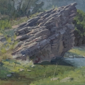 'Badger Creek Outcrops' 8x8 Oil on Linen