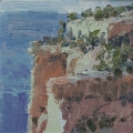 'Cliff Study' 4x4 Oil on Linen