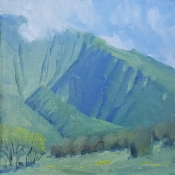 'Kaupo Mountainside' 6x6 Oil on Linen
