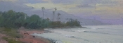 'Sunrise Over Haleakala' 4x12 Oil on Linen
