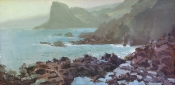 'Sunrise On Kahakuloa Head' 8x16 Oil on Linen