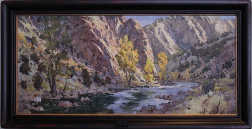 \'Browns Canyon Sunrise\' 24x50 Oil on Linen