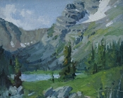 \'Crater Lake\' 10x12 Oil on Linen