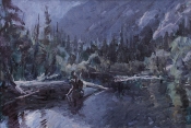 \'Lincoln Creek Nocturn\' 16x24 Oil on Linen