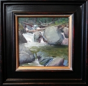 \'Rock Pool Staircase\' 6x6 Oil on Linen