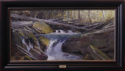 \'Rough and Tumble\' 19x38 Oil on Linen
