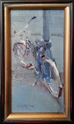 \'Singing The Blues\' 7x3.5 Oil on Linen