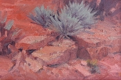 \'Cactus Rock Garden\' 8x12 Oil on Linen