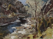 \'Winter Canyon Study\' 8x12 Oil on Linen