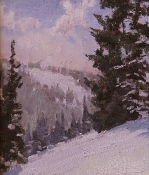 'Winter Skies' 12x10 Oil on Linen