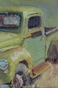 'Green Truck' 12x8 Oil on Linen
