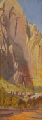 'Sunrise On The Grotto' 24x8 Oil on Linen