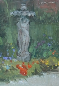 'Garden Fountain' 10x7 Oil on linen